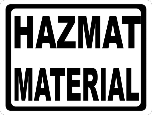 Hazmat Material Sign
