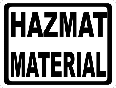 Hazmat Material Sign