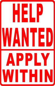 Help Wanted Sign