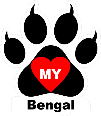 I Love My Cat (Choice of Breed) Decal. Multi-Pack