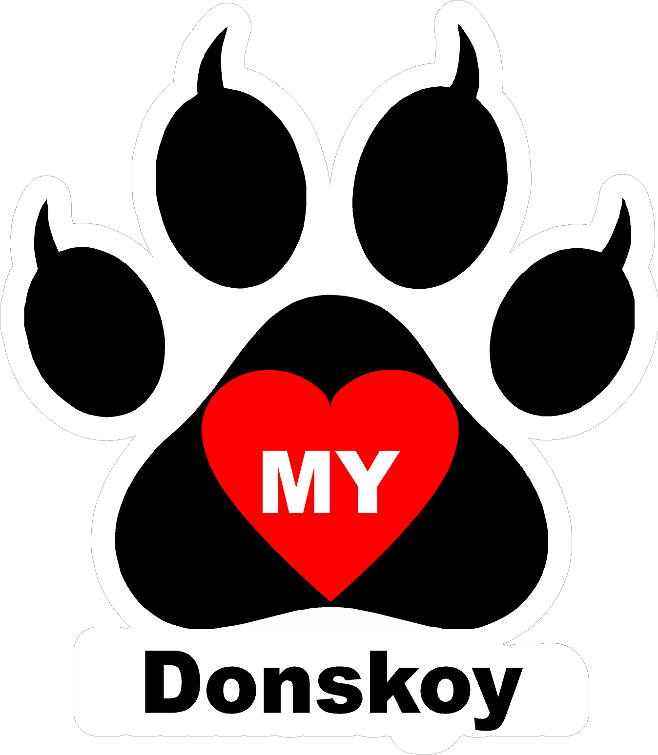 I Love My Cat (Choice of Breed) Decal. Multi-Pack
