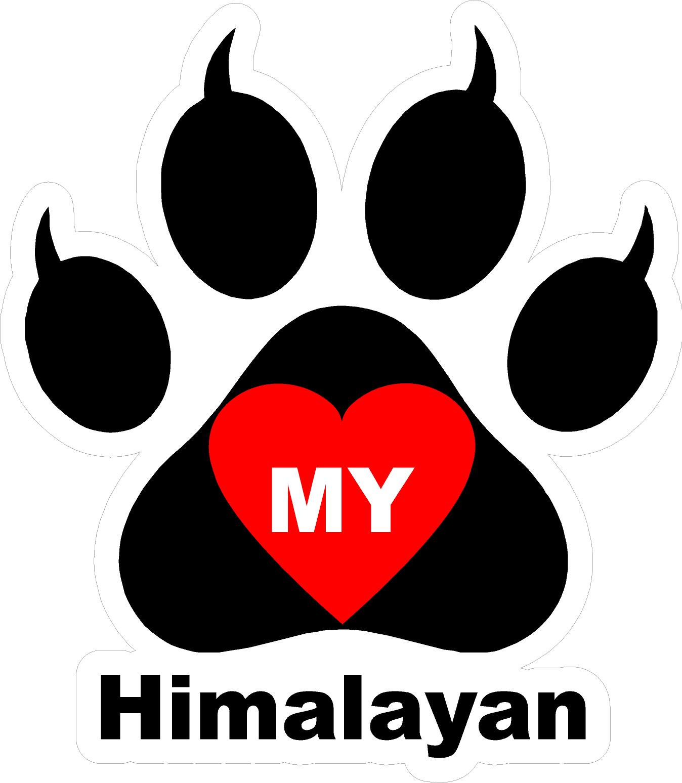 I Love My Cat (Choice of Breed) Decal. Multi-Pack