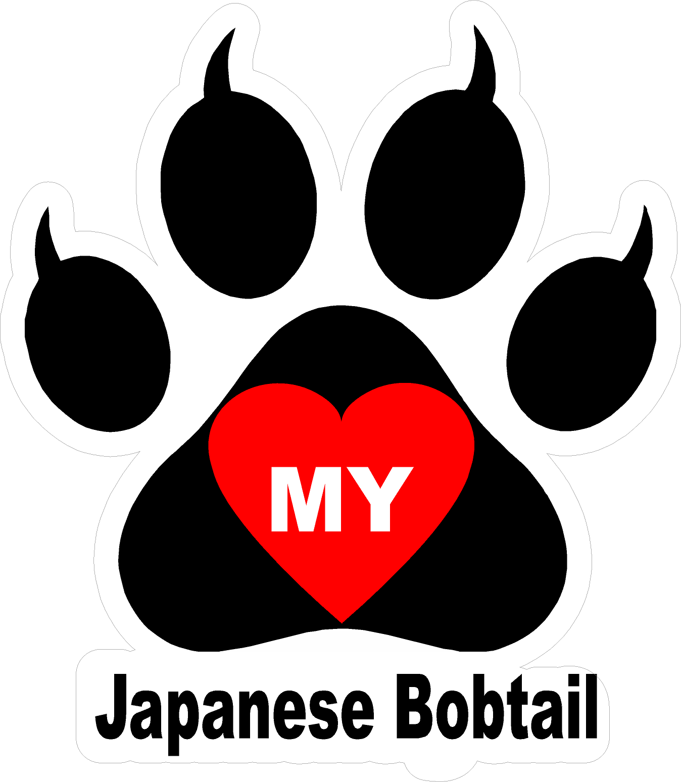 I Love My Cat (Choice of Breed) Decal. Multi-Pack