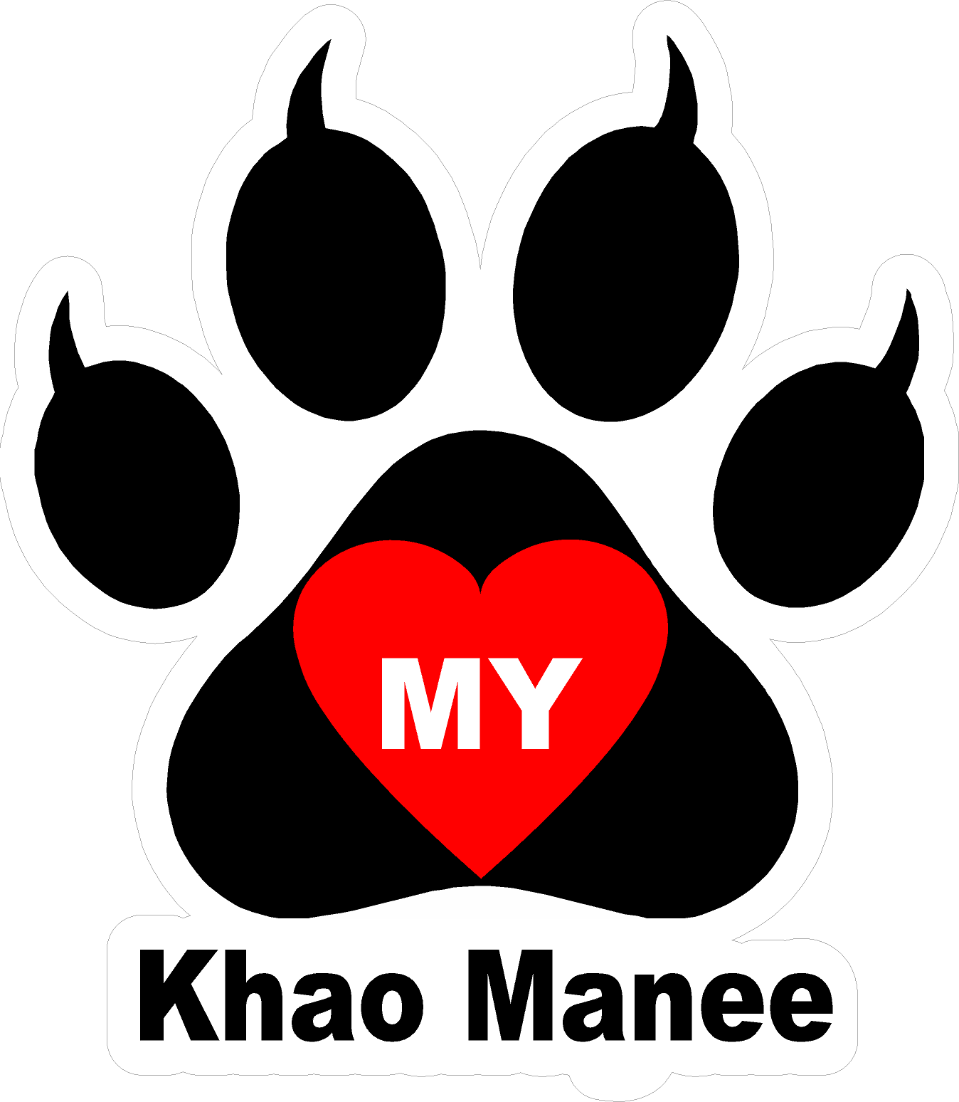 I Love My Cat (Choice of Breed) Decal. Multi-Pack