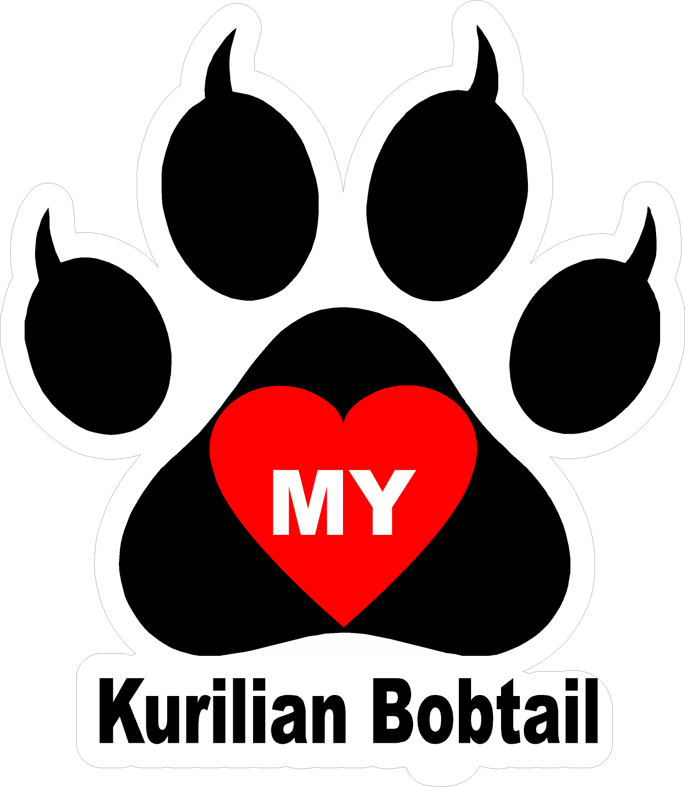 I Love My Cat (Choice of Breed) Decal. Multi-Pack