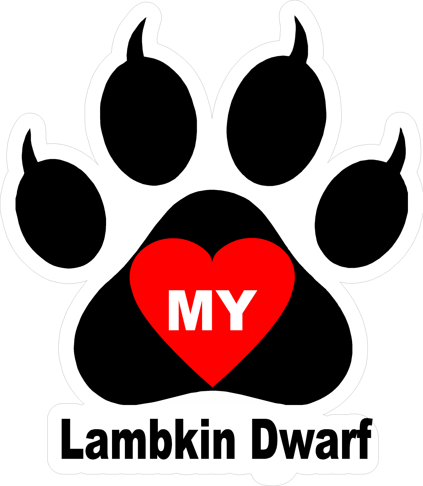 I Love My Cat (Choice of Breed) Decal. Multi-Pack
