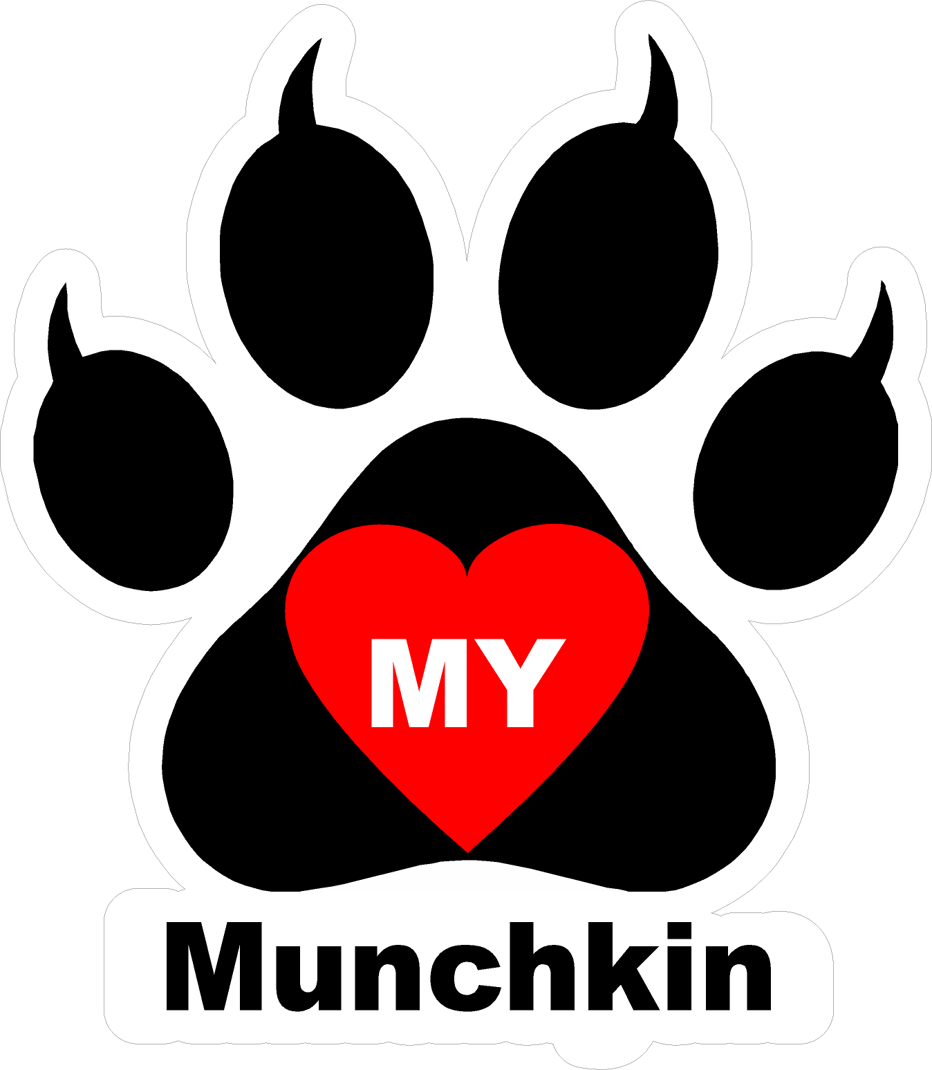 I Love My Cat (Choice of Breed) Decal. Multi-Pack