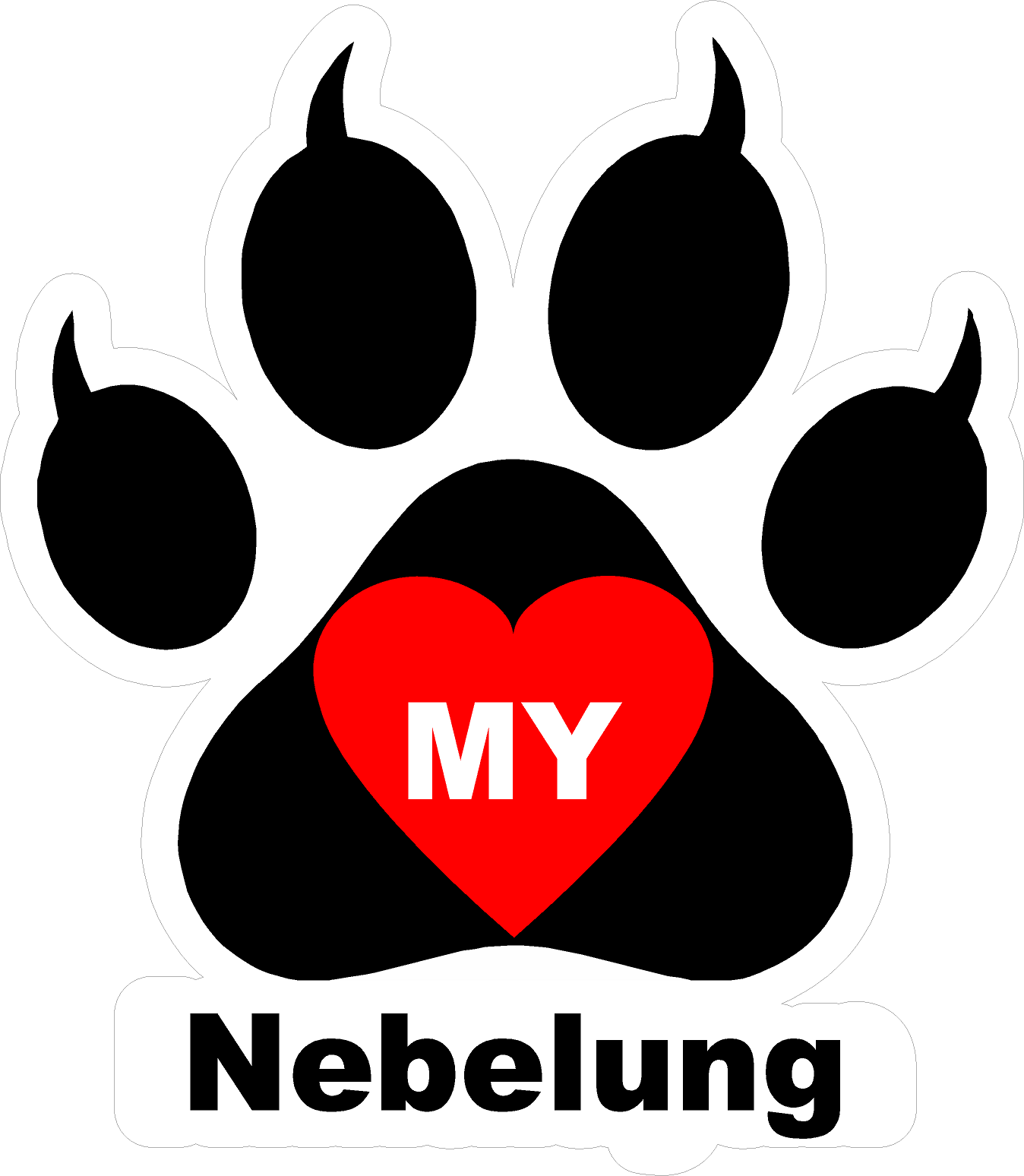 I Love My Cat (Choice of Breed) Decal. Multi-Pack