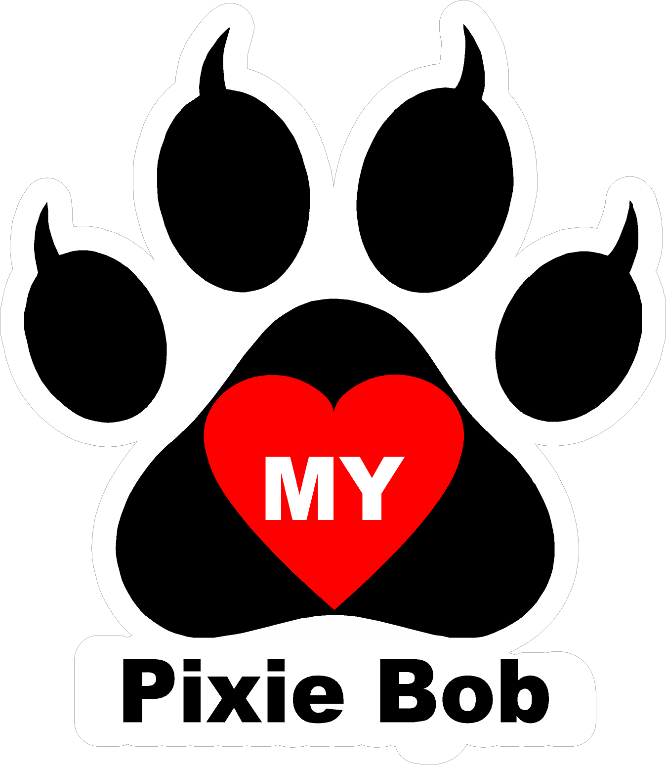 I Love My Cat (Choice of Breed) Decal. Multi-Pack