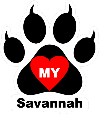 I Love My Cat (Choice of Breed) Decal. Multi-Pack