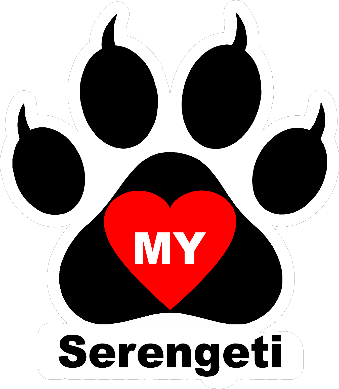 I Love My Cat (Choice of Breed) Decal. Multi-Pack