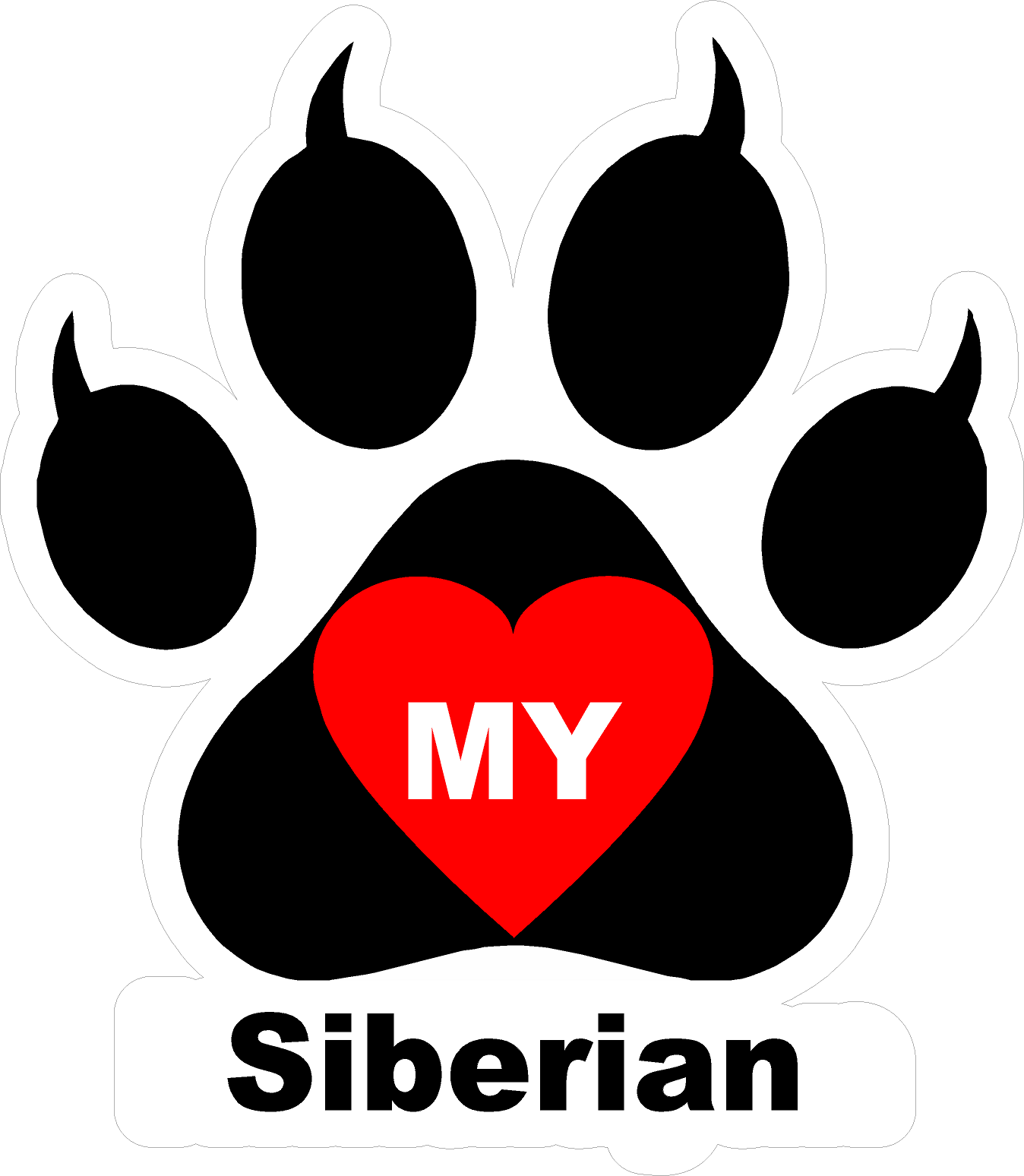 I Love My Cat (Choice of Breed) Decal. Multi-Pack