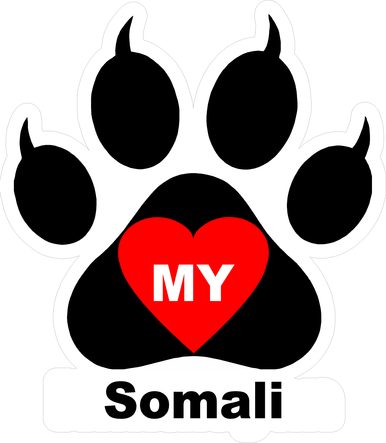 I Love My Cat (Choice of Breed) Decal. Multi-Pack