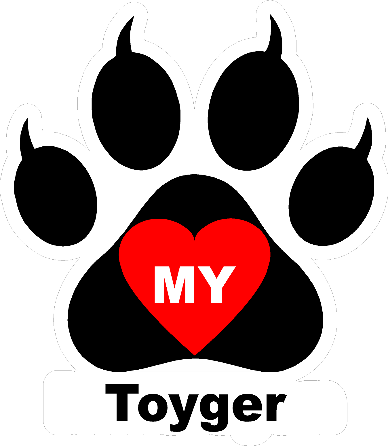 I Love My Cat (Choice of Breed) Decal. Multi-Pack