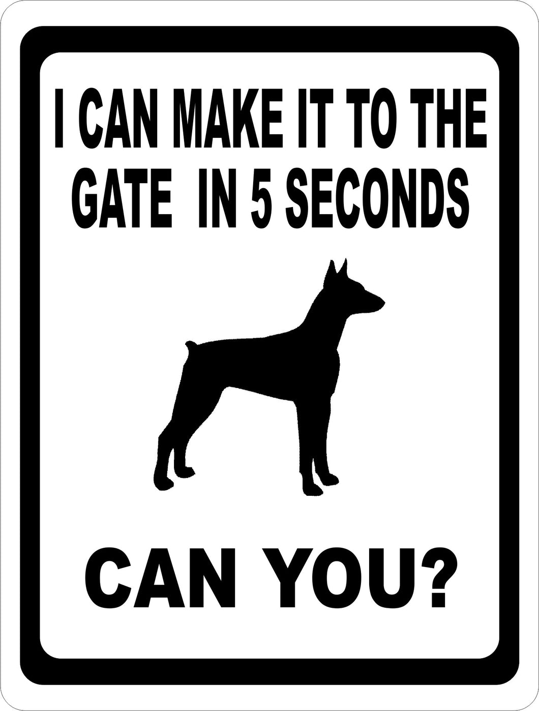 I Can Make it to the Gate in 5 Seconds Can You Sign - Signs & Decals by SalaGraphics