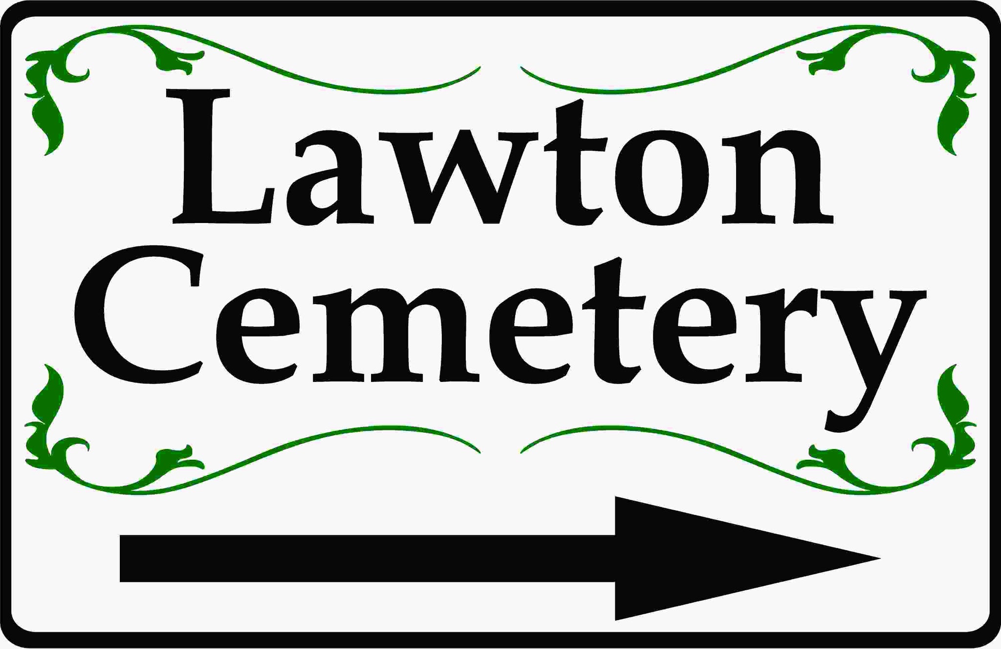 Cemetery Drive Sign Custom Designed Cemetery Sign – Signs by SalaGraphics