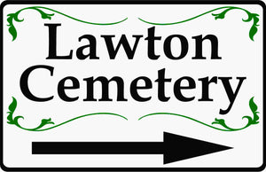 Custom Designed Cemetery Sign