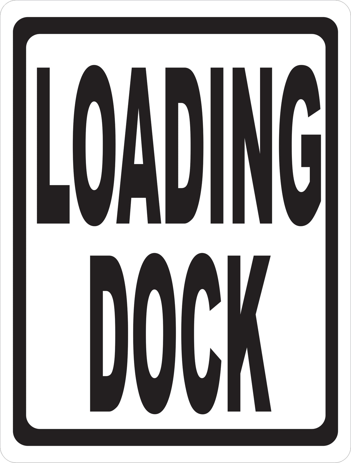Fillable Loading Dock Sign Template Loading Dock Sign with Directional Arrow – signs by salagraphics