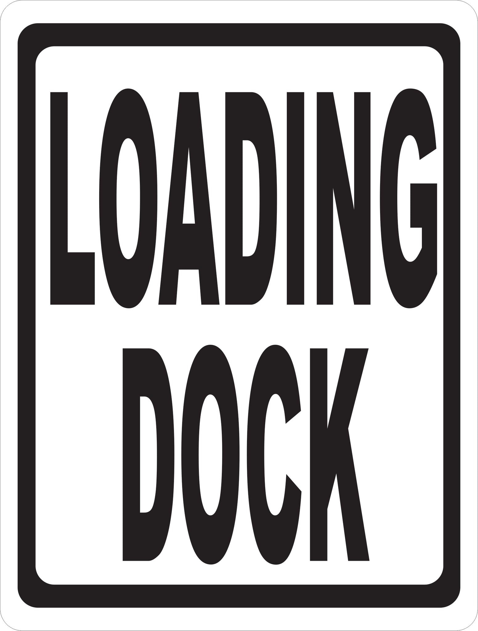 Loading Dock Sign with Directional Arrow – Signs by SalaGraphics