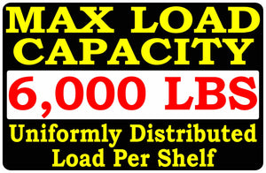 Max Load Per Shelf Sign by Sala Graphics