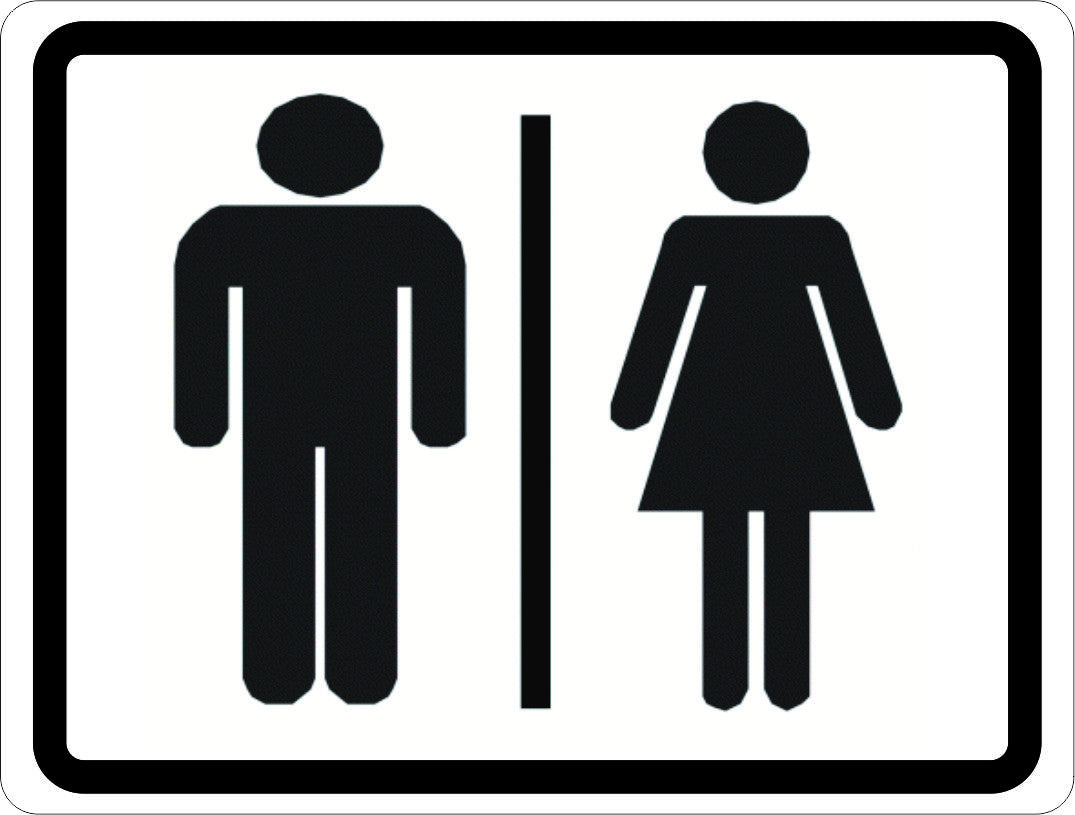 Man and Woman Symbol Restroom Sign – signs by salagraphics
