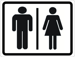 Man and Woman Symbol Restroom Sign - Signs & Decals by SalaGraphics