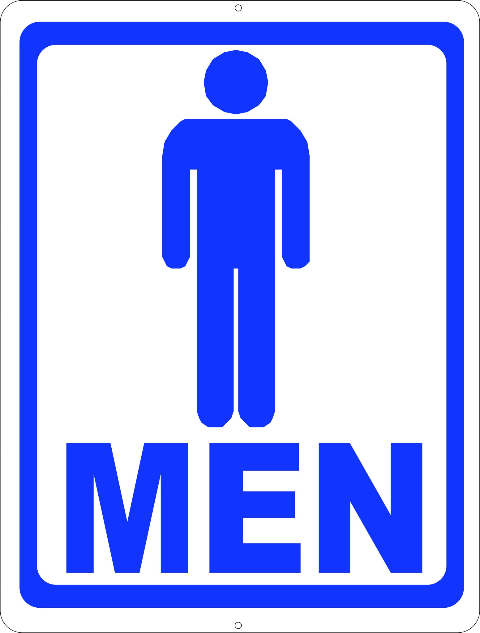 Mens Room with Symbol Bathroom Sign