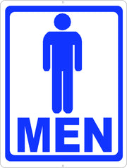 Mens Room with Symbol Bathroom Sign – Signs by SalaGraphics