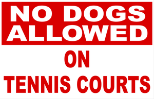 Tennis Court Rules SIgn