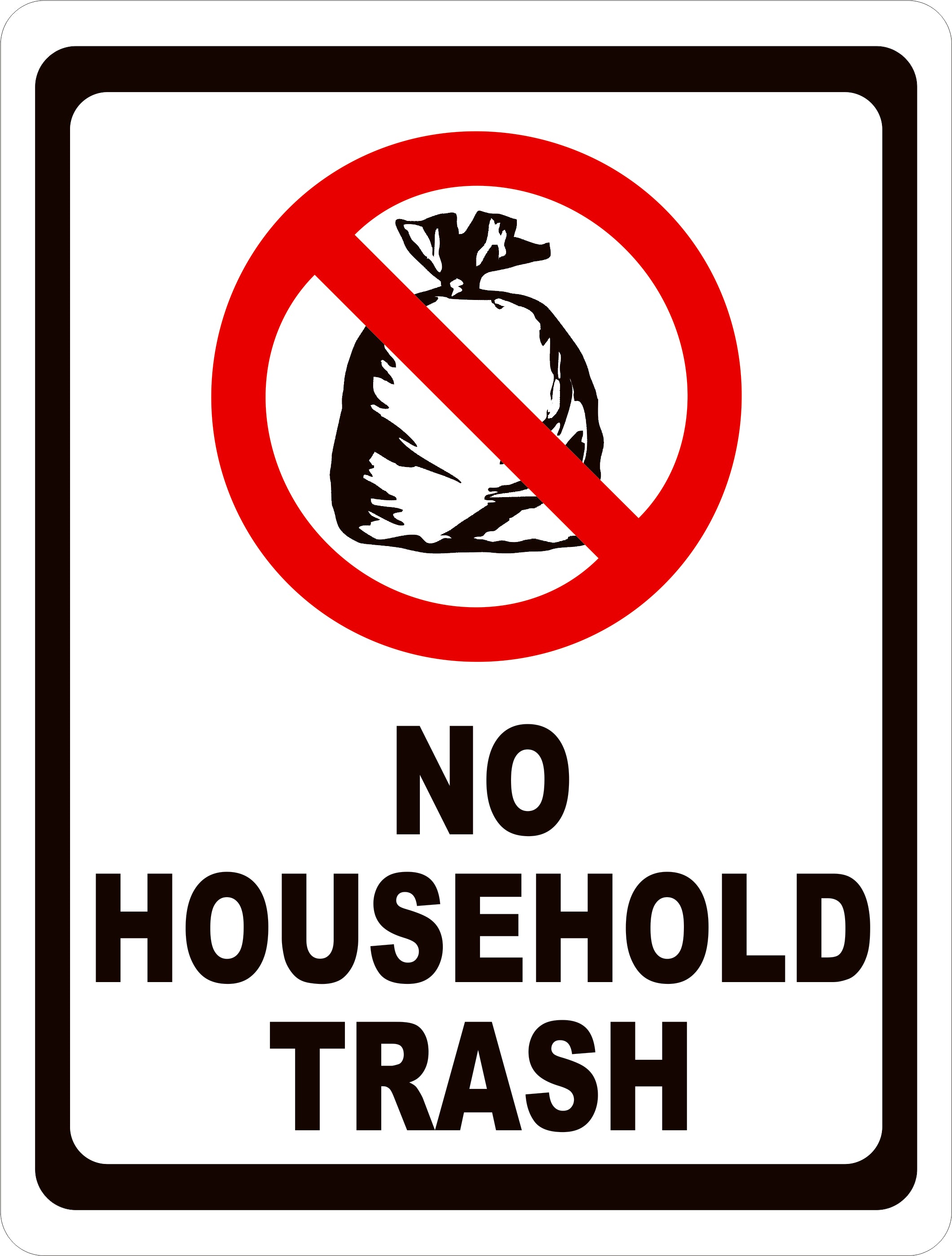 No Trash Sign Printable Recyclables No Food Waste Sign
