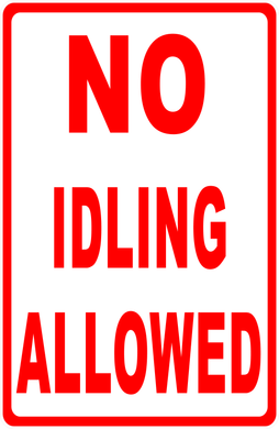 No Idling Allowed Sign