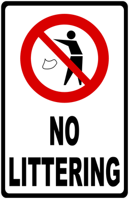 No Littering Sign