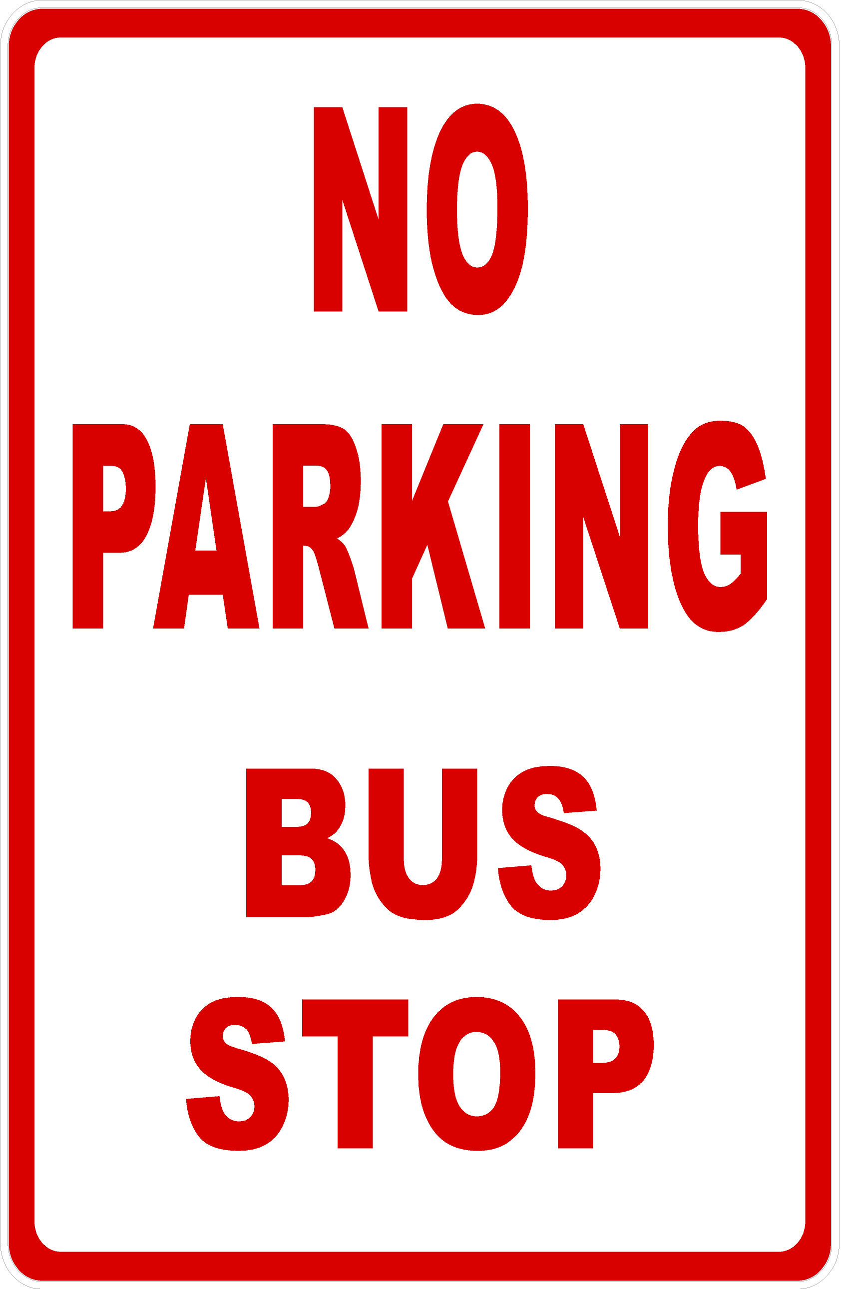 No Parking Bus Stop Sign