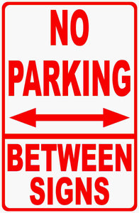 No Parking in-between signs