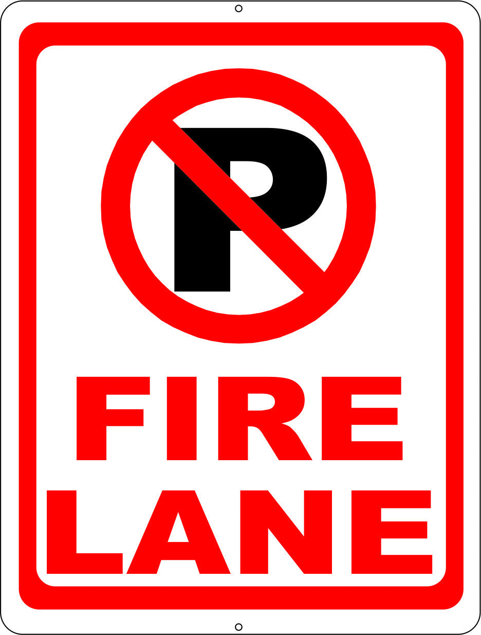 No Parking Fire Lane Sign with Symbol - Signs & Decals by SalaGraphics