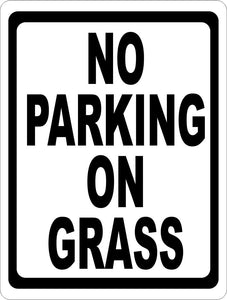 No Parking on Grass Sign - Signs & Decals by SalaGraphics