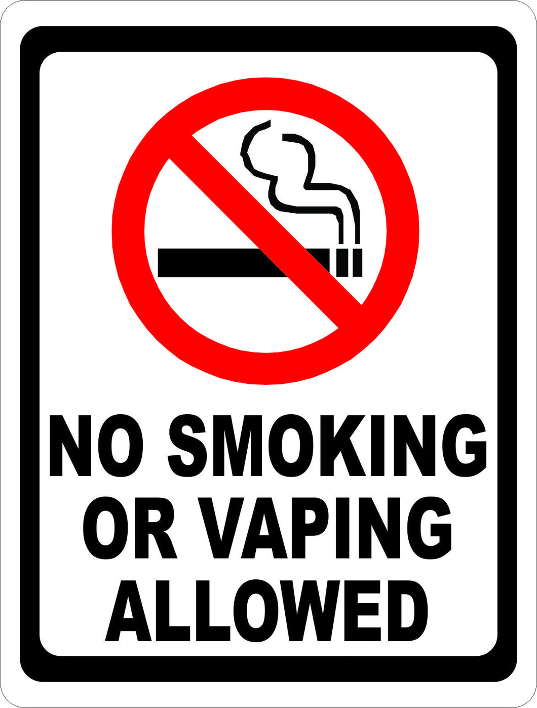 No Smoking or Vaping Allowed Sign - Signs & Decals by SalaGraphics