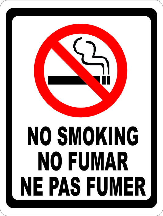 No Smoking No Fumar Ne Pas Fumer Sign