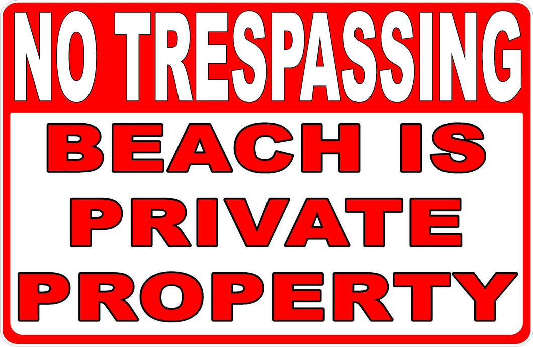 Private Beach Sign by Sala Graphics