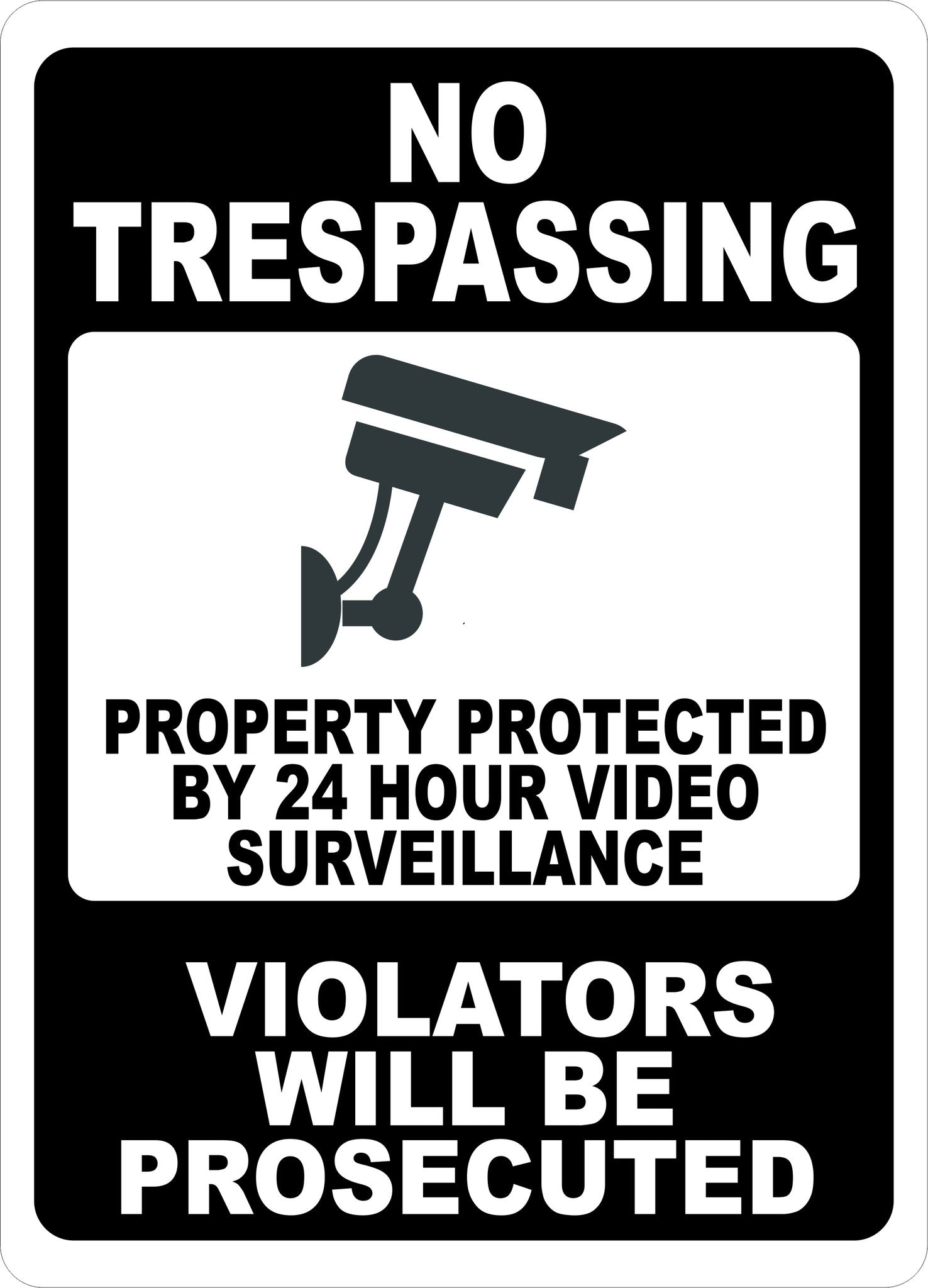 No Trespassing Property Protected by 24 Hour Video