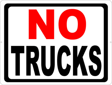 No Trucks Sign