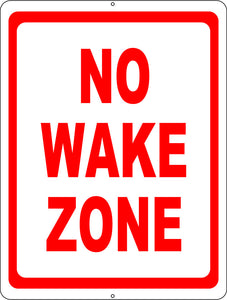 No Wake Zone Sign - Signs & Decals by SalaGraphics