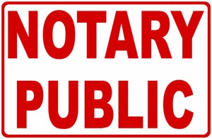 Notary Public Service Sign by Sala Graphics