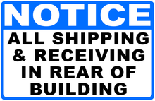 Shipping And Receiving Sign
