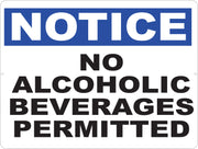 Notice No Alcoholic Beverages Permitted Sign – Signs by SalaGraphics