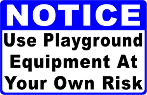 Playground Safety Sign