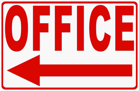 Office Sign w/ Choice of Directional Arrow