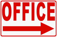 Office with Right Arrow Sign