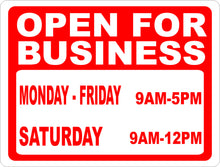 Custom Business Hours Sign - Signs & Decals by SalaGraphics