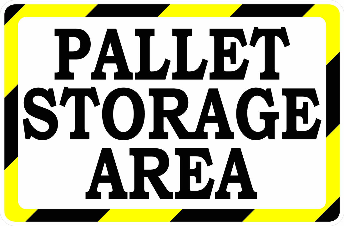 Pallet Storage Area w/ Bilingual option Sign – signs by salagraphics